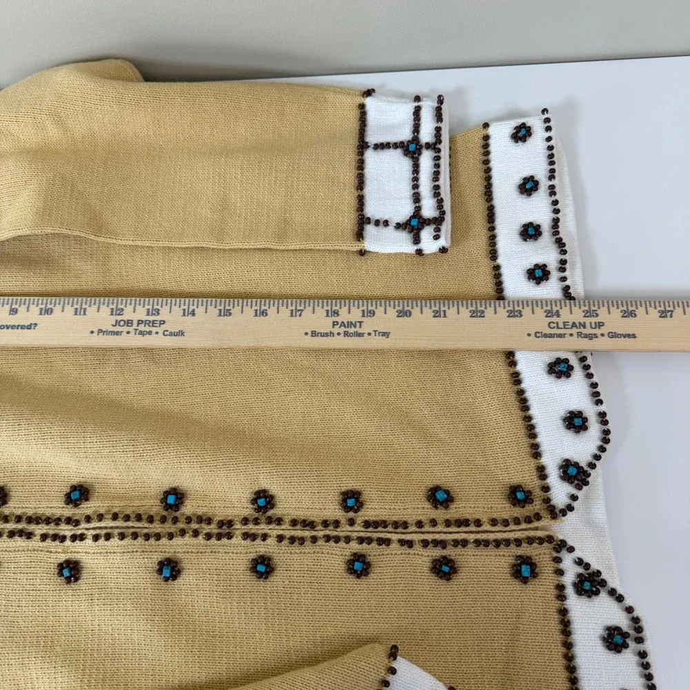 Storybook Knits 1X Jewels Of Summer Zipper Cardigan Southwestern Embellished - Picture 7 of 9